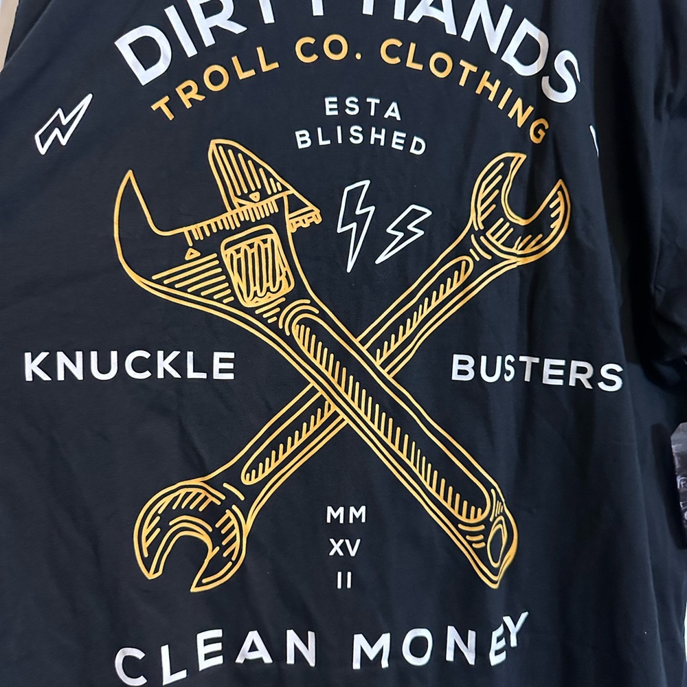 Troll Co Black and Gold “Dirty Hands Clean Money”